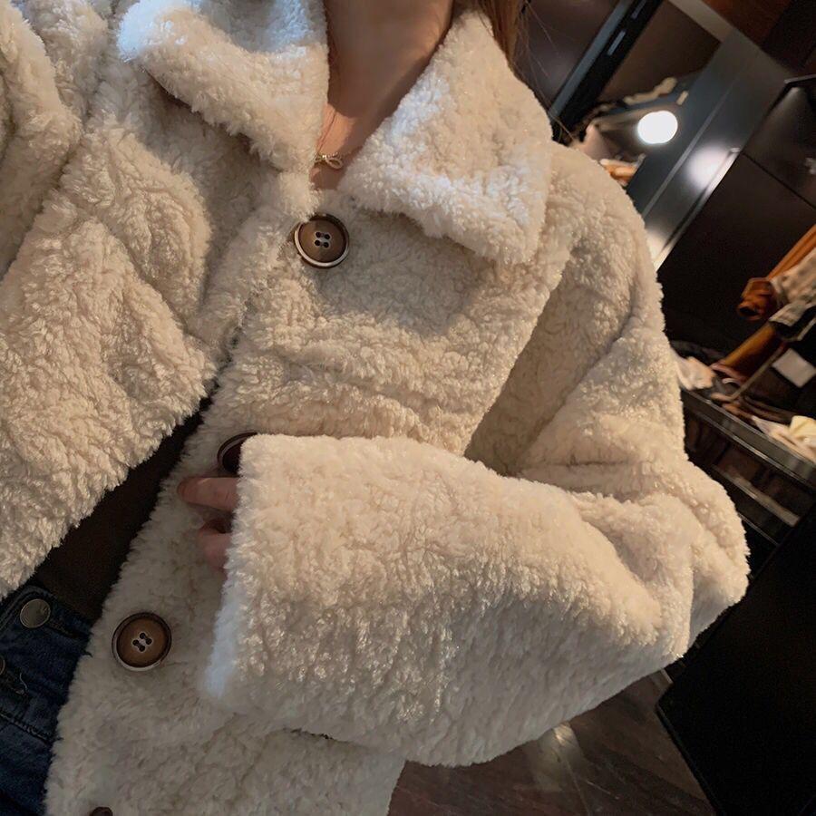 Fleece Hoodie Jacket Women Autumn Winter New Style Loose Short Korean Style Versatile Student Cardigan Top Trendy