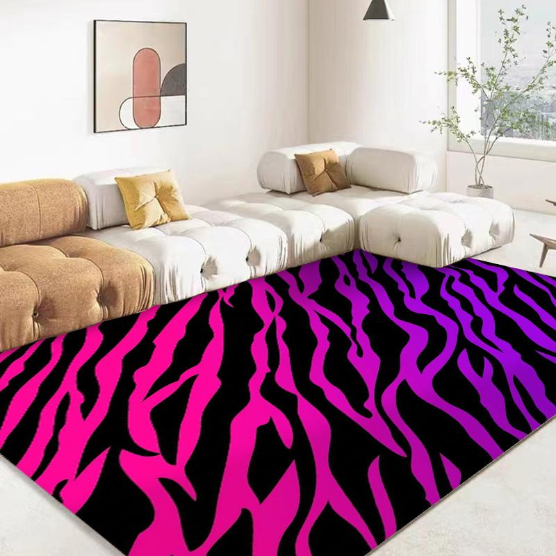 Zebra Black White Texture Rug Carpet for Living Room Bedroom Soft Kitchen Bathroom Anti-slip Floor Mats Hallway Rugs Home Decor