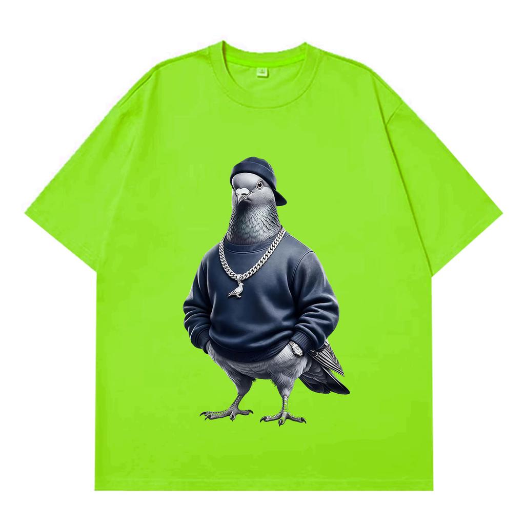 Funny Pigeon Meme Tshirts Unisex Unisex Fashion Hip Hop Tshirt Shortsleeved Loose Casual Cotton Oversized Tshirts Streetwear