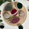 10-pack Christmas Ball Pendants, Special-shaped Flocking Painted Balls, Christmas Party Venue Decorations