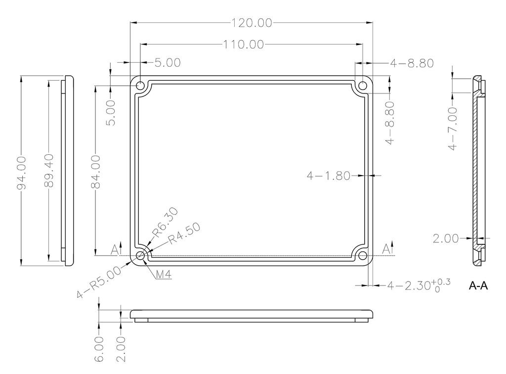HAMMOND 1590C Typ Effektpedalgehäuse, Aluminiumgehäuse, Gehäuse für DIY-Effektpedale, 1 x 90C