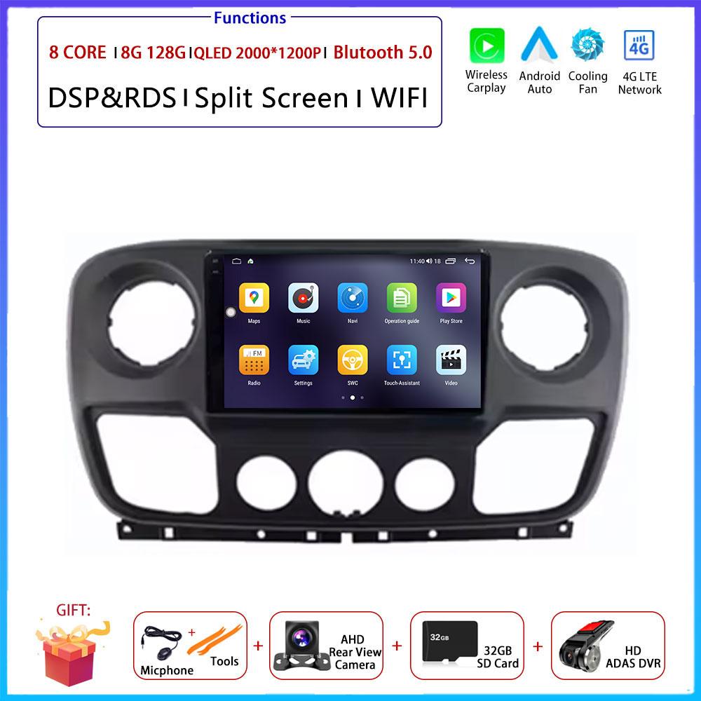 For Renault Master Nissan NV400 Opel Movano 2010 - 2021Android Carplay Auto Car Radio Navigation GPS Multimedia Video Player