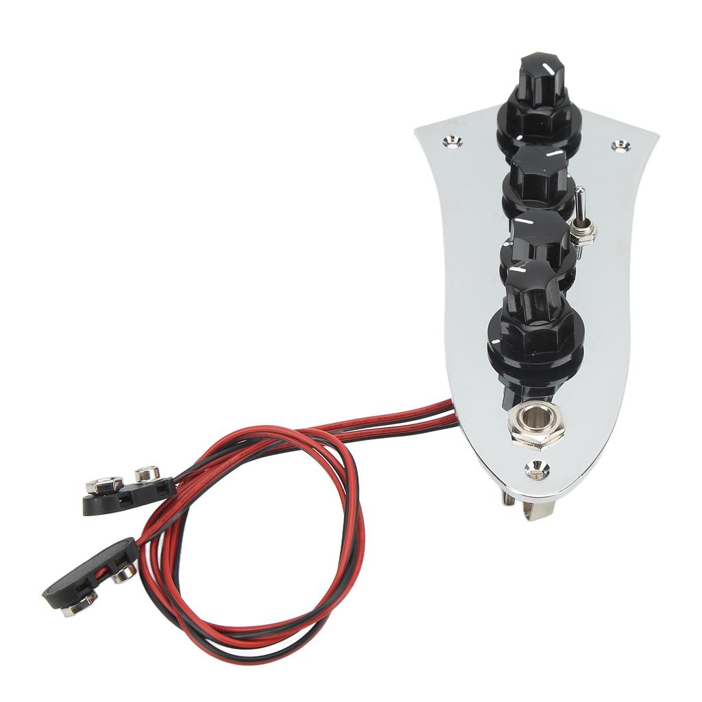 4 String Pickup Set Noiseless Pickup with Wired Bass Control Plate Musical Instrument Accessories