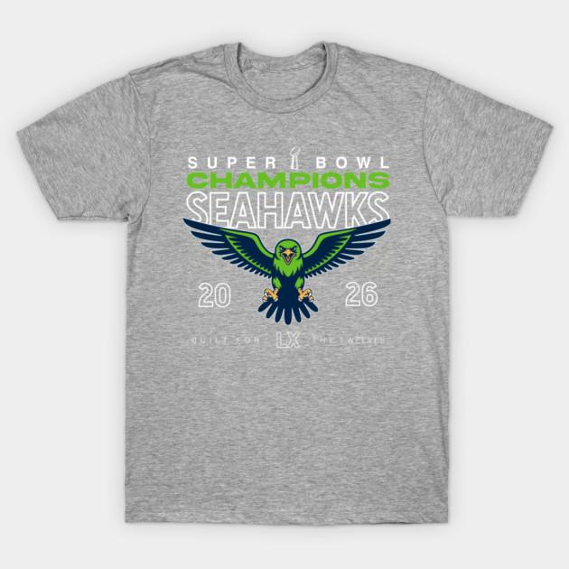 Seahawks Super Bowl Champions 2026 Seahawks Champions TShirt Summer Unisexs Womens Luxury Cotton Oversized Tshirt Y2K L