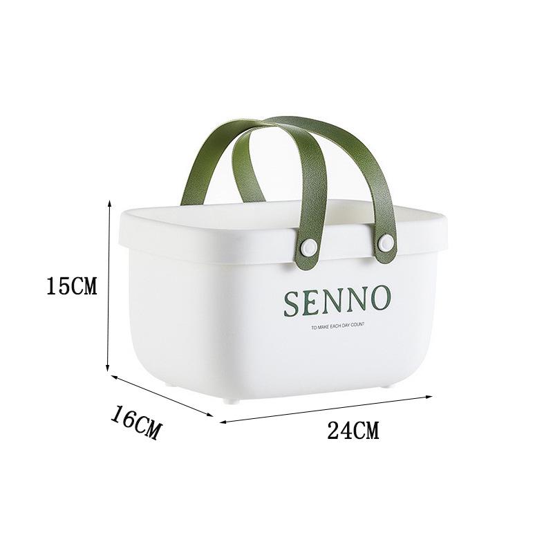 

Ручная пластиковая корзина для хранения душа и ванны белый