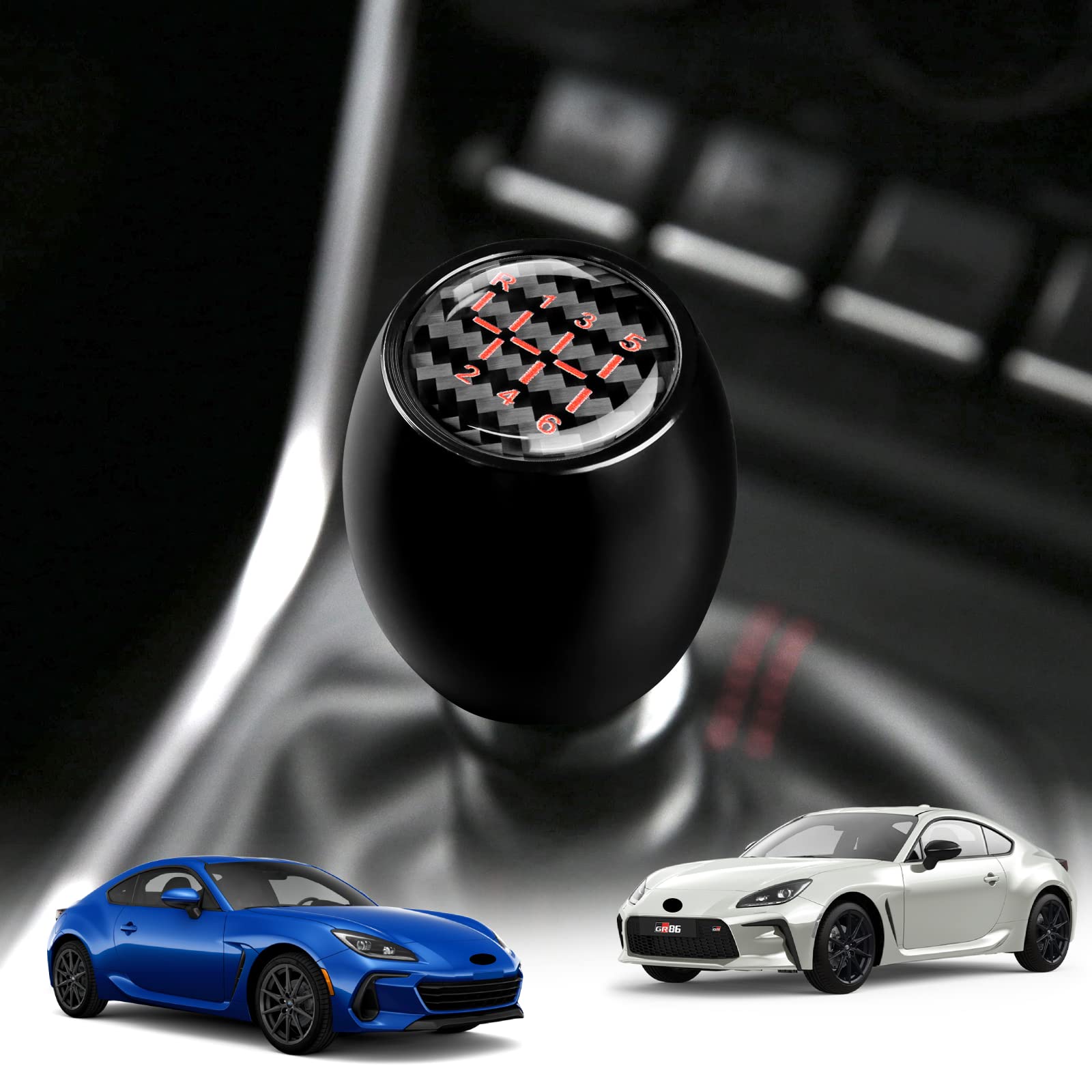 

KUNGKIC Shift Pattern Sticker for Toyota GR86 ZN8 and Subaru BRZ ZD8 Stylish Interior Parts and Made with Real Carbon Fiber and Aluminum Alloy чёрный