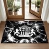 Sunderland Football Design Crystal Velvet Rug Soft Decorative Mat for Bedroom Entrance