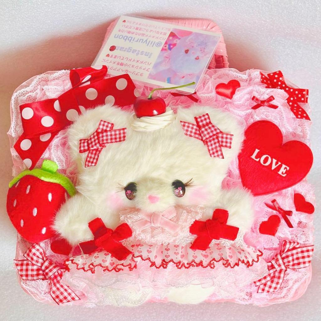 [USED] Lily Ribbon Bear Artist Wool Teddy Bear Handmade Plush Toy