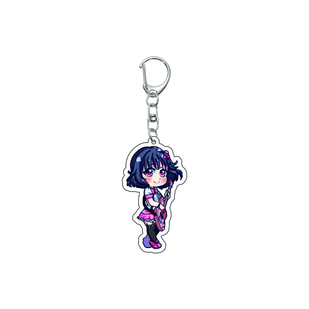 55MM Anime banG Dream Keychain Toyama Kasumi/Saya Yamabuki/Hanazono Tae Key Chain Acrylic Model Plate Christmas Gifts
