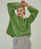 Obeodyupeulleeo Furry Wool Knit_Pea Green