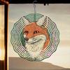 Vibrant Metal Fox Garden Spinner for Outdoor Decor Durable Wind Powered Sculpture for Yard Art and Thanksgiving Decoration Indoor Outdoor Use