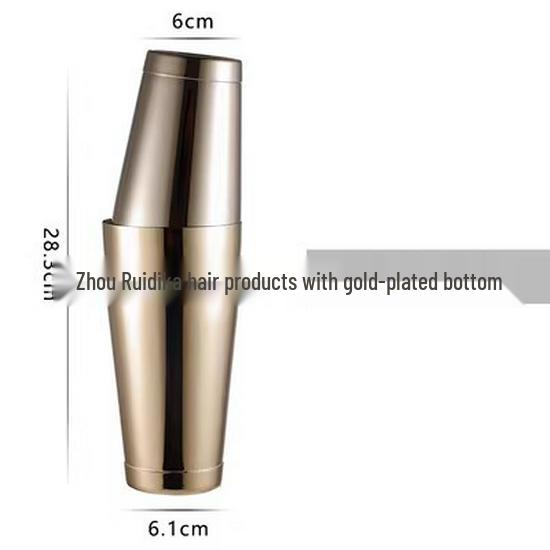 304 Mirror Stainless Steel Etched Pattern Boston Cocktail Shaker
