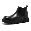 men casual business office chelsea boots black stylish genuine leather shoes cowboy platform boot spring autumn ankle botas mans