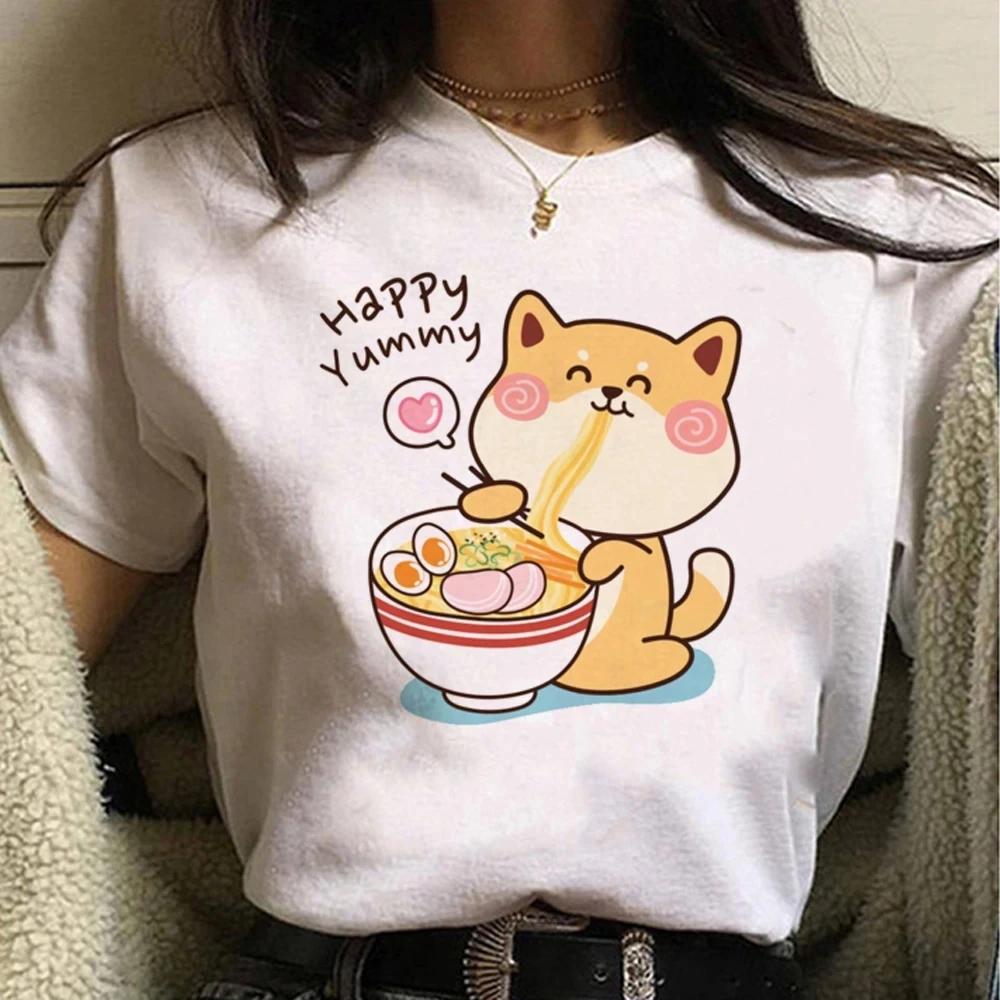 Shiba Inu t shirt Women Japanese top tee girl harajuku anime cartoon dog tshirts feUnisex summer oneck short sleeve clothing