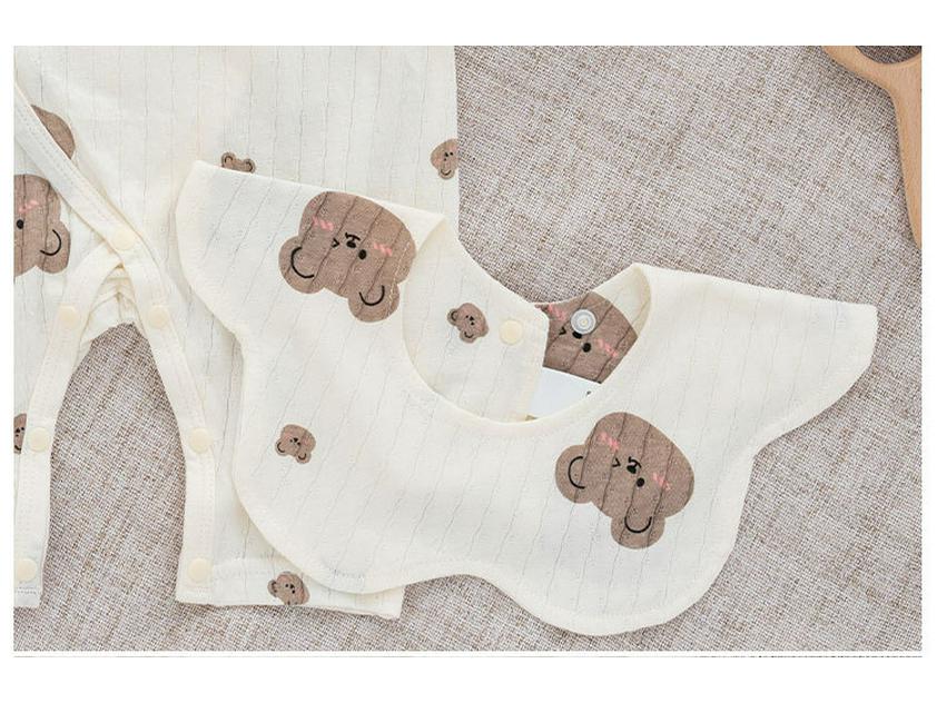 Newborn Ultra-Thin Cotton Long-Sleeve Romper with Belly Protection - Breathable, A-Class, Perfect for Summer and Air-Conditioned Spaces.
