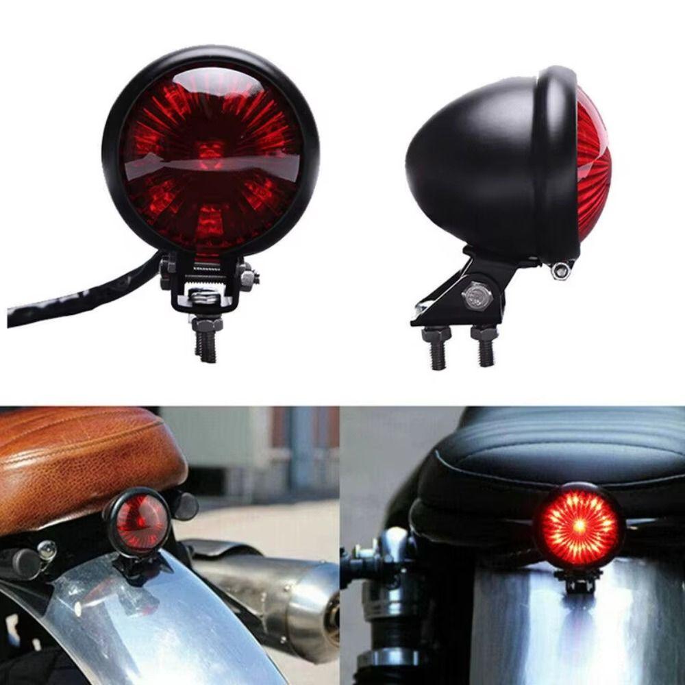 DC 12V Motorcycle Tail Light Round Rear Stop Lamp Brake Tail Light Replacement  Motorcycles Use
