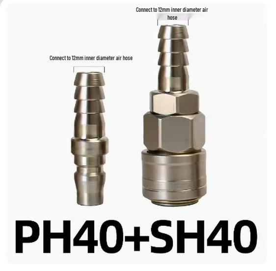 C-Type Self-Locking Air Hose Quick Connector for Compressors & Pneumatic Tools