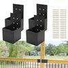 Durable Black Pergola Bracket Wall Mounted Durable Deck Railing Connector Metal Heavy Duty Pergola Accessories Outdoor
