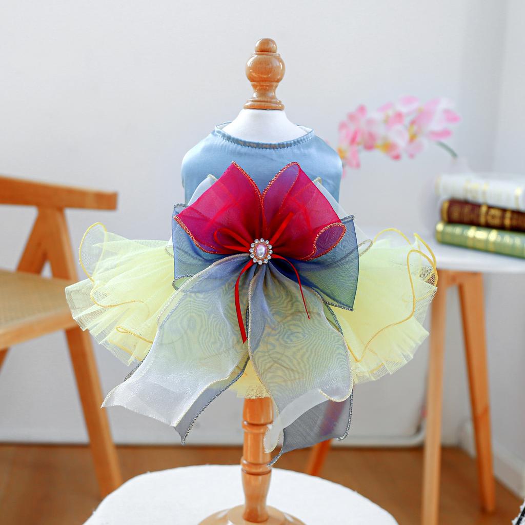 Direkt vom Hersteller/neue Produkte entdecken, Haustierkleidung Hund Katze Kleidung Kleidung Daunenjacke Blau Galaxie Hochzeitskleid