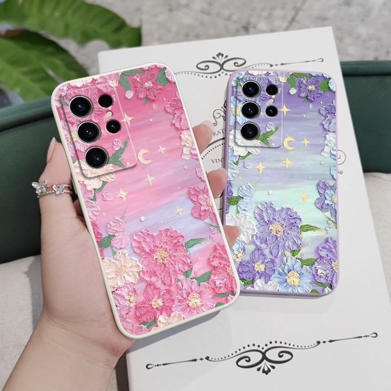 Flower Beach Phone Case For Samsung Galaxy S25 FE S24 S23 S22 S21 S20 S10 S10E Ultra Plus Note 20 Ultra 10 Plus Cover