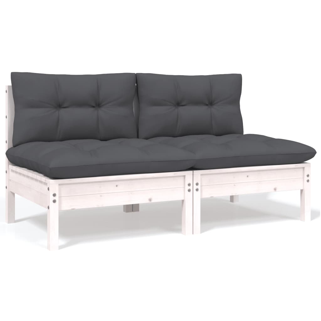 13 Piece Garden Lounge Set with Anthracite Cushions Pine Wood