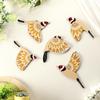 3/5 Pcs 3/5 Pcs Wooden Bird Ornaments Easy Installation Wood Flying Bird Ornaments  Home