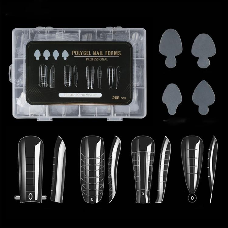 288 Pcs Nail Forms Set Nail Extension Molds Nail Forms Manicure Supplies
