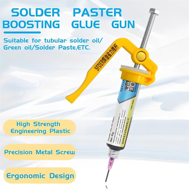 

Effortless Solder Paste Glue Gun Extruder Circuit Board Repair Solder Paste Booster UV Glue Gun Booster Soldering Accessories
