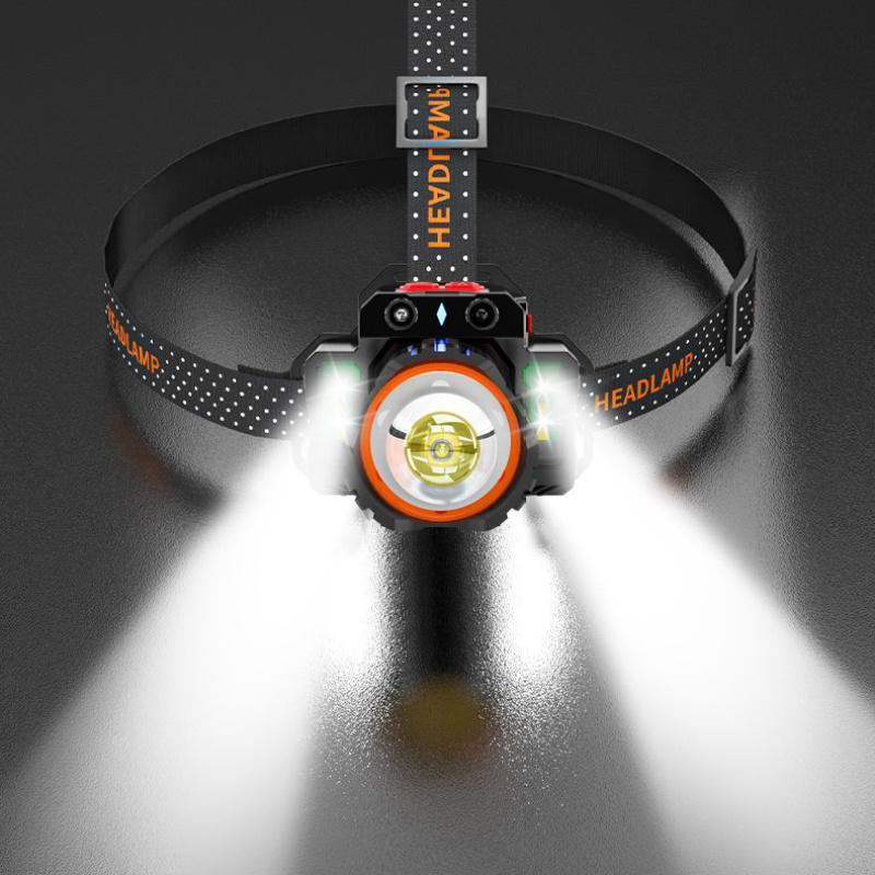 Super Bright XHP50 LED Headlamp Waterproof 5 Modes Flashlight USB Rechargeable Fishing Adventure Camping 18650 Headlight