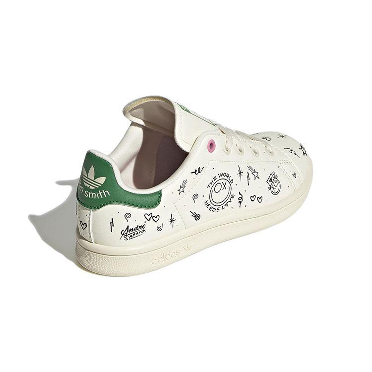 André Saraiva x adidas Stan Smith Petit Enfant Le Monde a Besoin d'Amour Baskets pour Enfants Crème Crème-Blanc Noir Principal GY1790