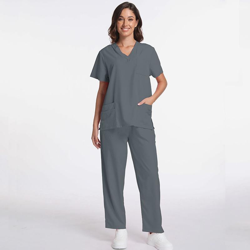 Women's Short Sleeve Scrub Top for Dental Operating Room – Nurse & Doctor Medical Workwear for Healthcare Staff