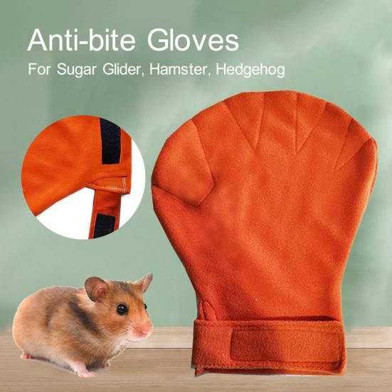 Yousheng Anti-bite Gloves Absorbent Keep Warm Pet Grooming Mitt Small Animals Bonding Mitten for Sugar Glider Hamster Hedgehog