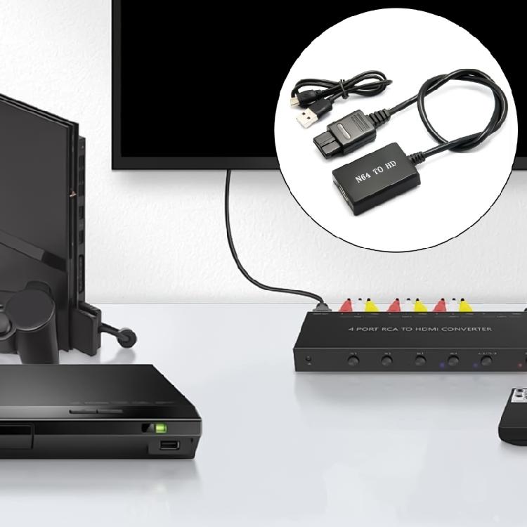 Video Converter Support 1080P 5V Input USB Powered Adapter for Game Console Converter Adapter with USB Cable