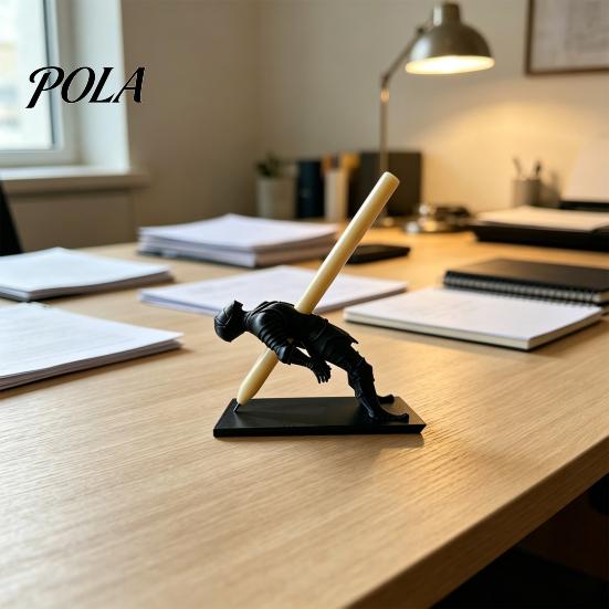 Pen Holder For Flat Surfaces 3D Printed Knight Holder, Medieval Desk Organizer, Action Figure Creative Organizer Pencil Stand for Office, Decorative