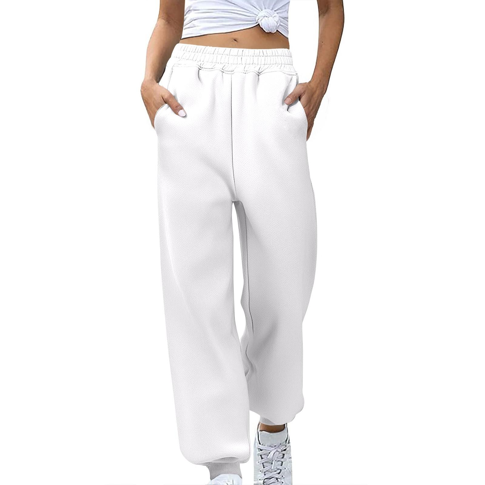 

Женские стильные свободные спортивные штаны, удобные спортивные штаны с высокой талией и карманом на поясе XL