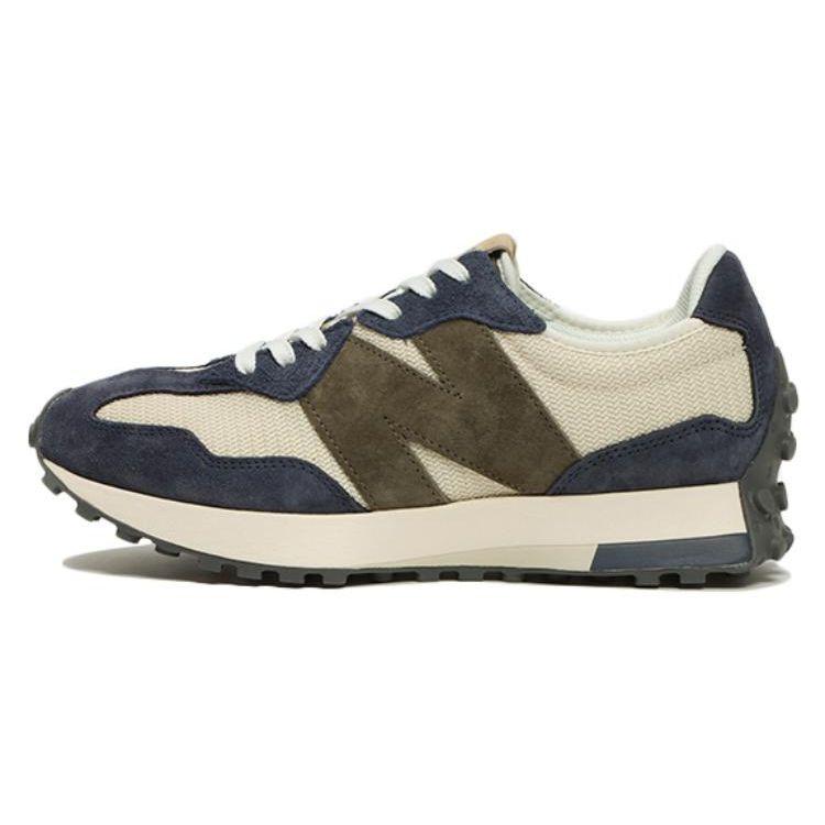 New Balance 327 бежево-синие кроссовки унисекс кремовые MS327DT 37.5