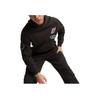 Puma Solid Color Logo Fitted Long Sleeve Hoodie Men Hoodies Black 621073-01