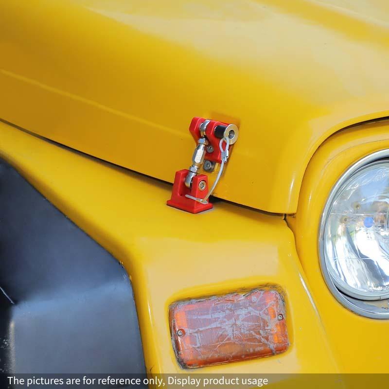 Engine Hood Latches Locking Hood Catch Kit With Metal Hood Locks Compatible With Jeep Wrangler TJ 1997-2006