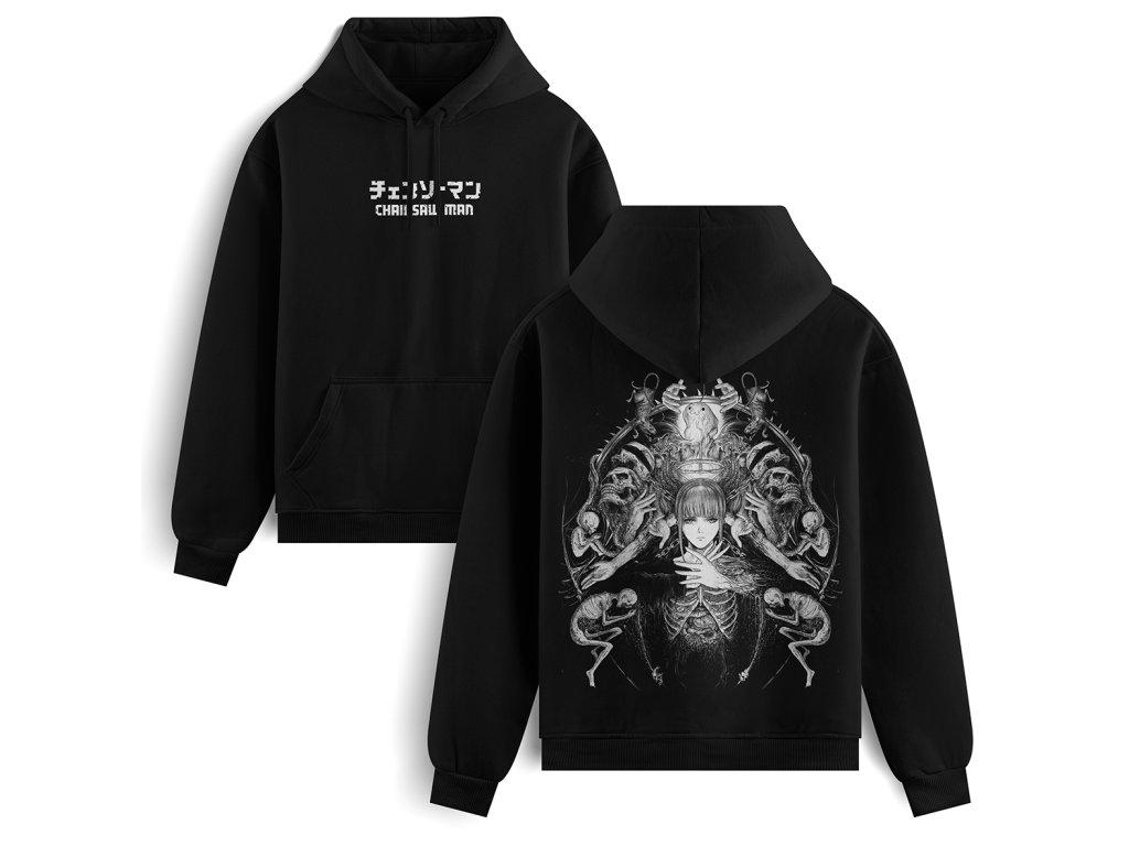Mikina Chainsaw Man Power Hoodie Pánská Dámská Streetwear Hip Hop Fleecová Teplé Mikiny Oversized Y2k Mikina Tepláková souprava Dámské Pánské Oblečení