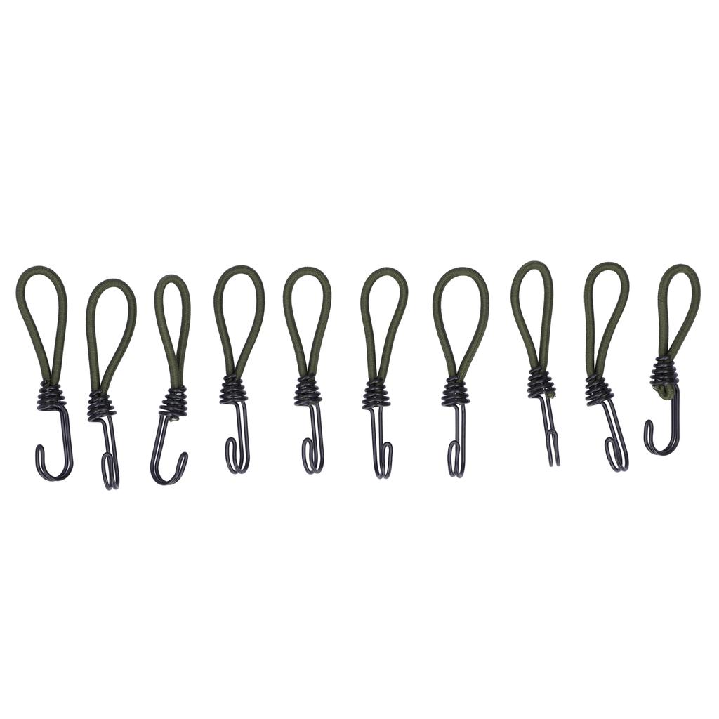 10pcs Tent Elastic Rope with Hook Camping Tent Fixation Elastic Rope Accessories