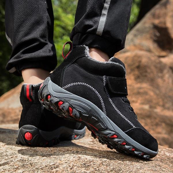 Мужские и женские зимние теплые сапоги из бархата и хлопка с нескользящей резиновой — фото 4