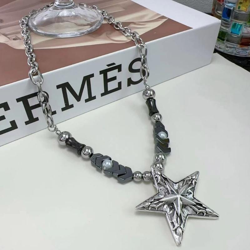 Star Pendant Clavicle Necklace Preal-Decor Stylish Chic Necklace Boho Chunky Chain Jewelry Choker Necklace Perfect Gifts