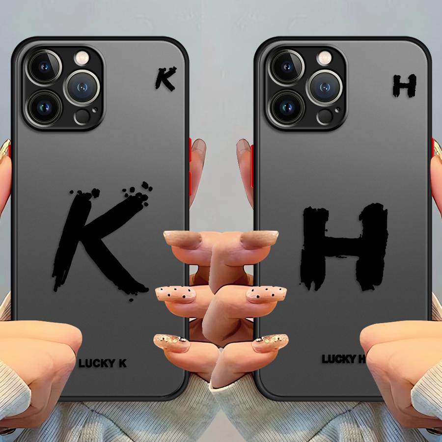 Case for iPhone 17 Pro Max 16 Plus 11 Air 14 15 XS XR 7 8 SE 13 Mini 12 Funda Back Phone Cover Lucky Letter