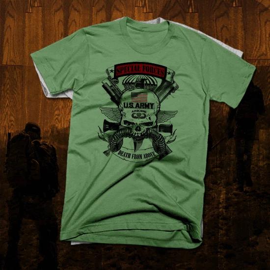 Army Special Forces Ranger T-Shirt Iraq Afghan War Combat Vet Military Airborne 2XL