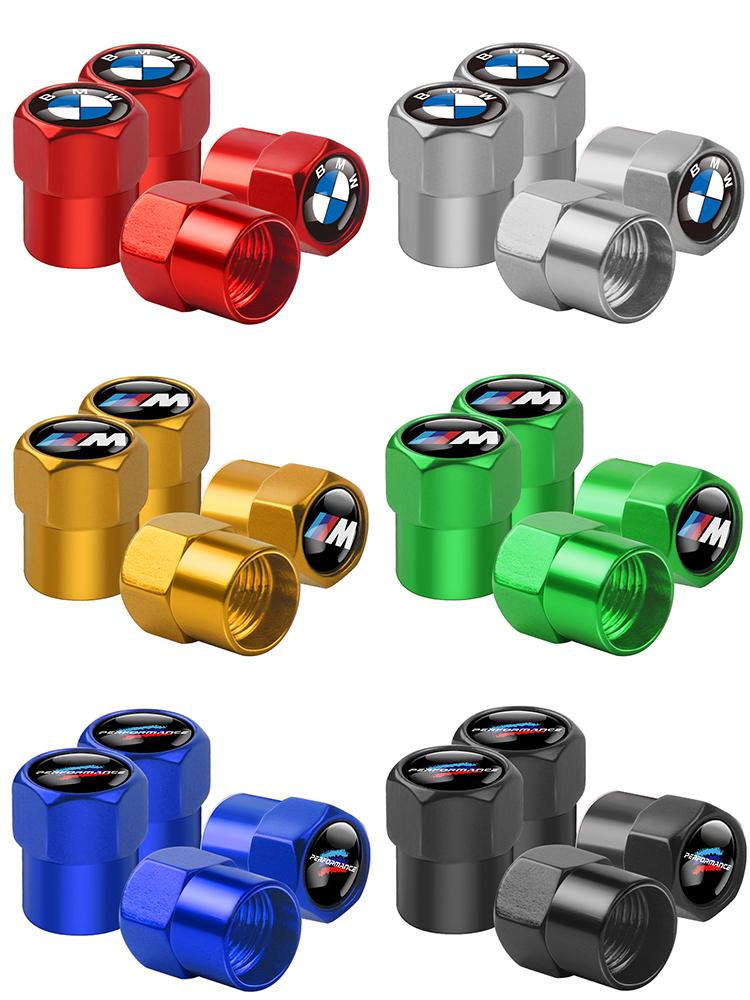 4Pcs Aluminum Car Wheel Tire Air Valve Caps Dust Cover For BMW M6 M5 M3 X1 X3 X5 E38 E39 E46 E53 E60 E61 E64 E70 E71 E85 E87