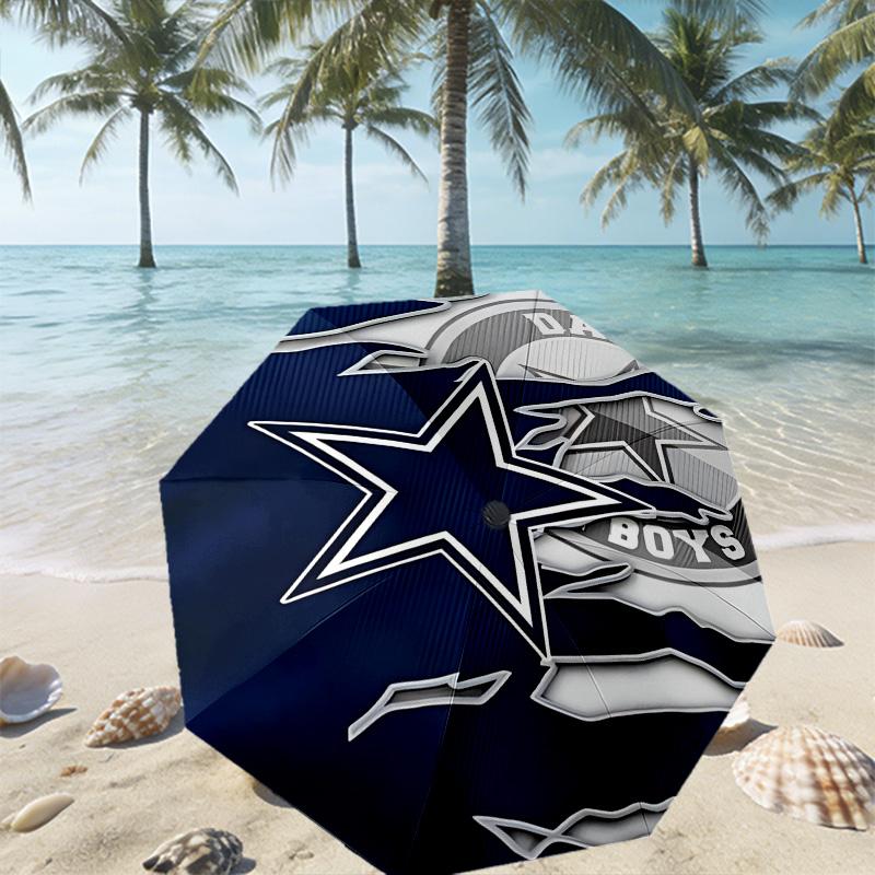 Dallas Cowboys Print Umbrella Automatic Opening/ Closing - Portable Foldable Design - Daily use for Travel/Outdoor - Gift for Birthday