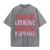 2026 Vintage Nero Lavato More Amor Por Favor T-shirt Grafica Stampa Testo Amore Spagnolo Oversize Casual Manica Corta T-shirt