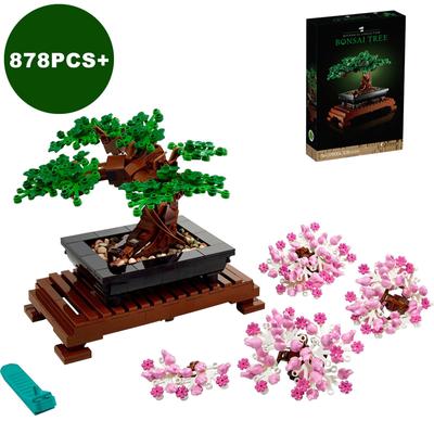 Kreative Passform Bonsai Baum Blumenstrauß Bausteine Modell DIY Deko Unsterbliche Pflanze Topfpflanze Ziegel Spielzeug für Kinder Geschenke