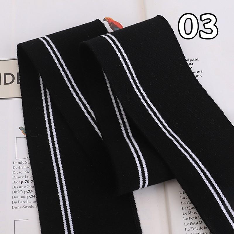 90x6cm Elastic Knitted Fabric DIY Rib Neckline Cuff Hem Knitted Fabric Sewing Baseball Uniform Jacket Clothing Supplies