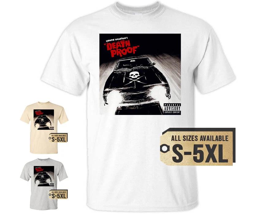 Grindhouse Death Proof V4 ФУТБОЛКА Постер к фильму Белый Натуральный Винтажный все размеры M